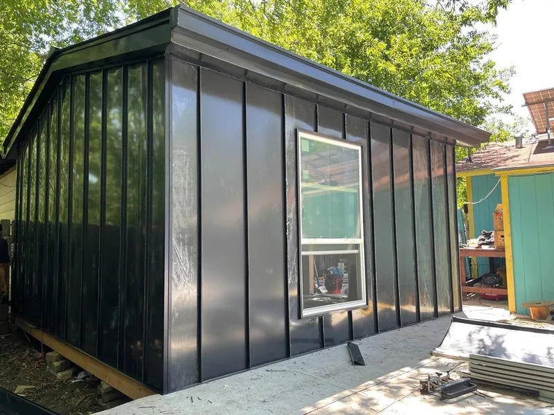 Black standing seam metal wall panels for Metal Roof Installation in East Brunswick